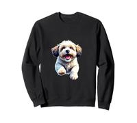 Havanese Dog Lovers Saltando Diseño Lindo Divertido Havanese Sudadera