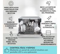 Havasia UV 6 Luminance Lavavajillas Luz UV Frontal de cristal Independiente 1380W Klarstein