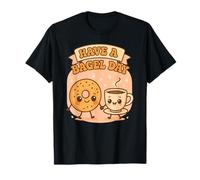 Have a Bagel Day Cute Kawaii Coffee and Bagel Lovers Design Camiseta