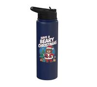 Have A Beary Christmas - Divertido oso de juego de palabras de Navidad Stainless Steel Insulated Water Bottle