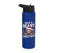 Have A Beary Christmas - Divertido oso de juego de palabras de Navidad Stainless Steel Insulated Water Bottle