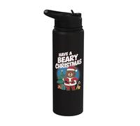 Have A Beary Christmas - Divertido oso de juego de palabras de Navidad Stainless Steel Insulated Water Bottle