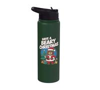 Have A Beary Christmas - Divertido oso de juego de palabras de Navidad Stainless Steel Insulated Water Bottle