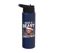 Have A Beary Christmas - Divertido oso de juego de palabras de Navidad Stainless Steel Insulated Water Bottle