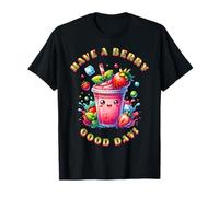 Have A Berry Good Day Kids, bonito boba de fresas kawaii japonés Camiseta