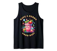 Have A Berry Good Day Kids, bonito boba de fresas kawaii japonés Camiseta sin Mangas