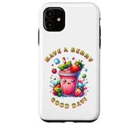 Have A Berry Good Day Kids, bonito boba de fresas kawaii japonés Carcasa para iPhone 11