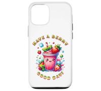 Have A Berry Good Day Kids, bonito boba de fresas kawaii japonés Carcasa para iPhone 12/12 Pro