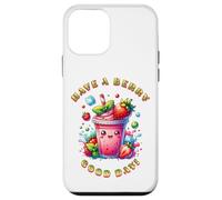 Have A Berry Good Day Kids, bonito boba de fresas kawaii japonés Carcasa para iPhone 12 mini