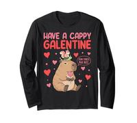 Have A Cappy Galentine Capybara Galentine's Day Manga Larga