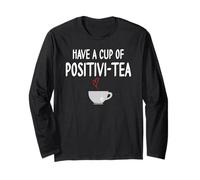 Have a Cup of Positivi-Tea Mug Positive Quote Funny Coworker Manga Larga