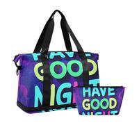 Have A Good Night - Bolsa de viaje y equipaje con correa ajustable para deportes, juego de 2 piezas, Que tengas una buena noche, 1 size