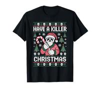 Have A Killer Christmas Funny Skull Santa Christmas Camiseta