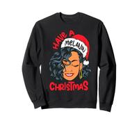 Have A Melanin Christmas Funny Mom Women Black Girl Magic Sudadera