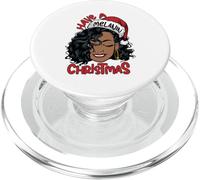 Have A Melanin Christmas Mrs. Claus Ugly Christmas Suéter navideño PopSockets PopGrip para MagSafe