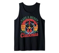 Have A Merry Cluckmas Christmas Chicken Santa Hat Camiseta sin Mangas