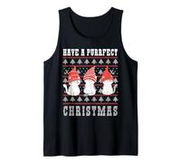 Have a Purrfect Christmas Ugly Christmas Gatos Gatos Camiseta sin Mangas