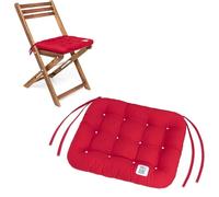 Have A SEAT Luxury Cojín de asiento de 40 x 35 cm, extragrueso, 5 cm, lavable hasta 95 °C, resistente a los rayos UV, cojín de asiento premium para silla de jardín, silla plegable de cocina y silla de