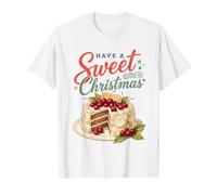 Have A Sweet Christmas Retro Cherry Cake Baking Lover Camiseta