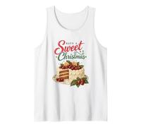 Have A Sweet Christmas Retro Cherry Cake Baking Lover Camiseta sin Mangas