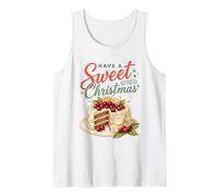 Have A Sweet Christmas Retro Cherry Cake Baking Lover Camiseta sin Mangas