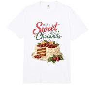Have A Sweet Christmas Retro Cherry Cake Baking Lover Comfort Colors Adult Heavyweight T-Shirt