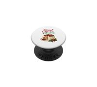 Have A Sweet Christmas Retro Cherry Cake Baking Lover PopSockets PopGrip Adhesivo