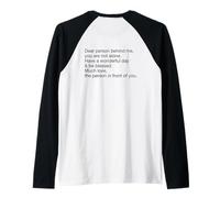 Have A Wonderful Day & Be Blessed Much Love (impresión Trasera) Camiseta Manga Raglan