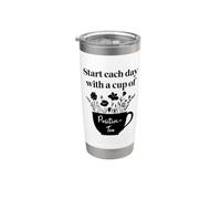 Have Cup of Positivi-Tea Mug Positive Quote Work Positivity Vaso térmico de acero inoxidable de doble pared