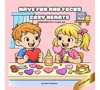 HAVE FUN AND FOCUS COZY HEARTS WORKSHEET for 3-4 year old: Coloring, Counting, Matching and Simple Cards for Preschool Learning | 20 Heart Worksheets for Preschool & Home | ADHD-Friendly Activities