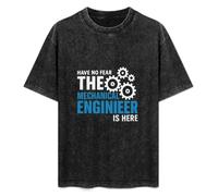 Have No Fear Mechanical Engineer Mens Black T-Shirt S