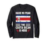 Have No Fear The Costa Rican is Here Costa Rica Flag Manga Larga