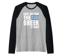 Have No Fear The Greek Is Here Griegos Camiseta Manga Raglan