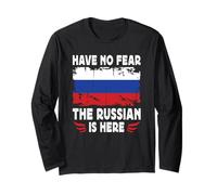 Have No Fear The Russian is Here Russia Flag Manga Larga