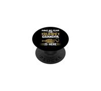 Have no Fear The Tumpet Grandpa is Here Trompeta PopSockets PopGrip Adhesivo
