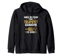 Have no Fear The Tumpet Grandpa is Here Trompeta Sudadera con Capucha