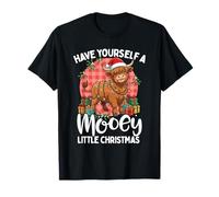 Have Yourself a Mooey Little Christmas de Highland Cow Camiseta
