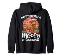 Have Yourself a Mooey Little Christmas de Highland Cow Sudadera con Capucha