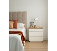 Havel mesita de noche infantil blanca 3 cajones infantil - Kenay Home
