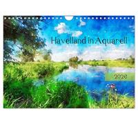 Havelland in Aquarell (Wandkalender 2026 DIN A4 quer), CALVENDO Monatskalender: Die typischen Landschaften an der Havel im Land Brandenburg
