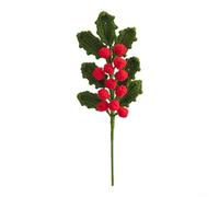HavenDomicile Adorno de flor de Navidad hecho a mano con hilo de ganchillo, decoración festiva grande de 40 cm para corona de árbol o centro de mesa (E)