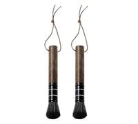 HavenDomicile Juego de 2 cepillos de limpieza para máquina de café, mango de nogal natural, BaristiTools, para mantenimiento de molinillo