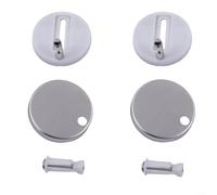 HavenDomicile Kit de montaje de bisagra para asiento de inodoro, tornillos de repuesto fijos superiores, juego de accesorios de baño de acero inoxidable con pernos de fijación, 2 piezas (60 mm)