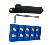 HavenDomicile Tenedor de herramientas profesional del torno del CNC, ZQ1616R-2 con los insertos del carburo 10PCS SP200, para el semiacabado