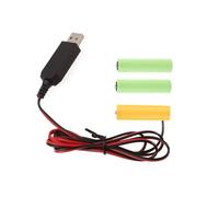 Haveratio 1 Juego de Cable de alimentación de batería simulada USB de 5V a 4,5 V AA, reemplaza 3x1,5 V LR6 Pilas AA, Ahorro de Dinero para Juguete con luz LED