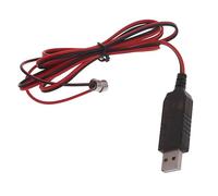 Haveratio Cable de Carga USB magnético para baterías Recargables de 3,7 V 14500 16340 26650 con luz indicadora roja/Verde