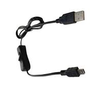 Haveratio Cable de interruptores de Datos de Carga USB, Cable de Carga USB a Mini USB con interruptores de Encendido/Apagado para Disco Duro, cámara, Tableta y teléfono