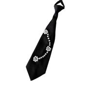 Haveratio-Corbatas de Cuello con decoración de Perlas, Camisa Formal Profesional preatada, Corbata práctica para Persona Perezosa, Corbata Formal para reuniones de Negocios para Mujer