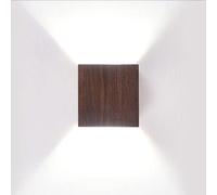 HAvern Aplique de Pared Aplique de Cubo de Madera Aplique de Pared Cuadrado para Interiores Lámparas de Pared LED hacia Arriba y hacia Abajo, decoración del hogar Minimalista Moderna Acce
