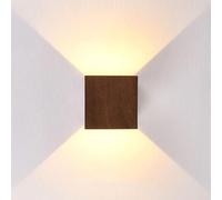 HAvern Aplique de Pared Aplique de Cubo de Madera Aplique de Pared Cuadrado para Interiores Lámparas de Pared LED hacia Arriba y hacia Abajo, decoración del hogar Minimalista Moderna Acce